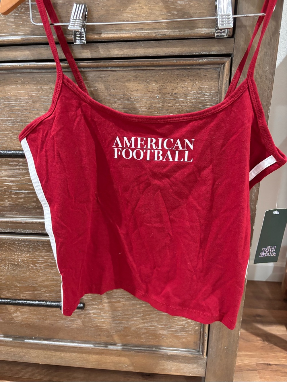 wild fable Red Camisole Tank with White Side Trim
